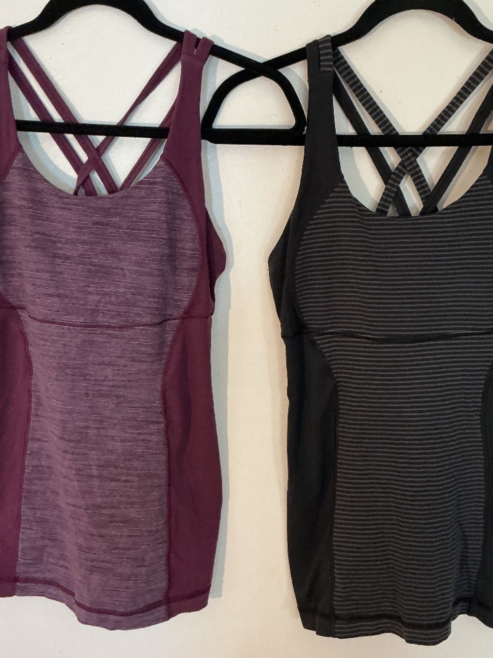 2 Lululemon Women’s Small Purple Racerback Fitness Activewear Tank Tops